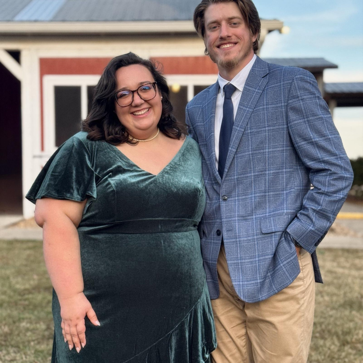 We went to Josh's cousin Rebecca's wedding 2 months in to dating. Our first big "thing" as a couple, and Carrianna met a lot of Josh's family. This photo was our "hard launch" on social media, too.
