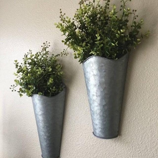 Set of Two, Rustic Wall Decor, Sconce with Flowers, Country Wall Decor, Rustic Decor, Home Decor, Farmhouse Wall Decor, Rustic