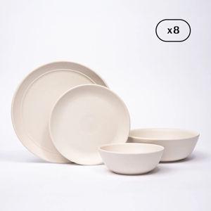 4 Piece Place Setting — Myrth - Modern Porcelain Dinnerware