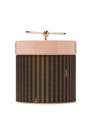 FENDI Large whisker-handle logo stripe-jacquard box