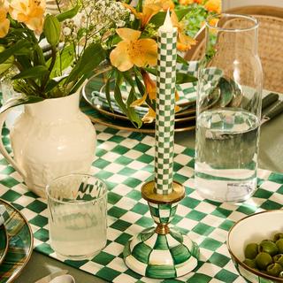 Emerald Check Short Candlestick