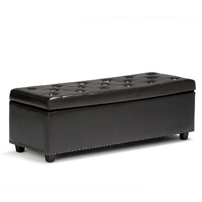 Hamilton Large Rectangular Storage Ottoman - Simpli Home