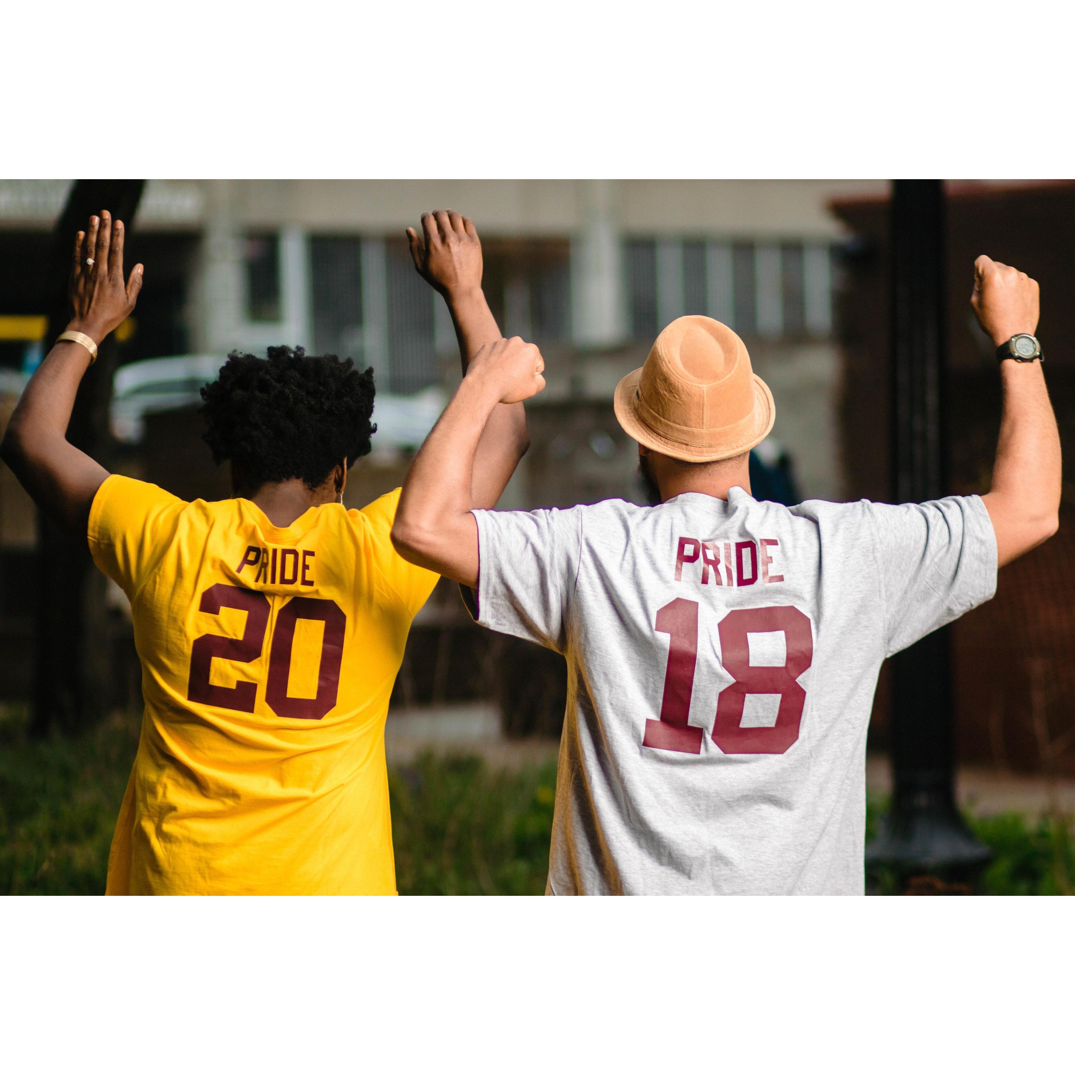 Rocking our cavs t-shirts!