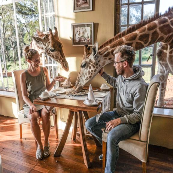 Breakfast at Giraffe Manor