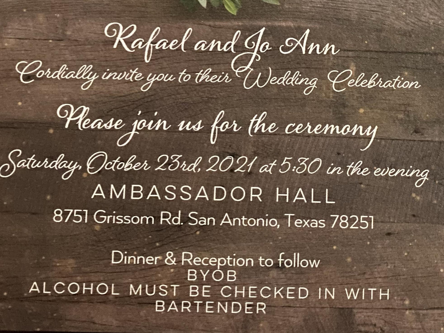 The Wedding Website of JoAnn Draeger and Rafael Gutierrez