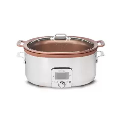 All-Clad Gourmet 7 qt. Slow Cooker with Aluminum Insert in Silver