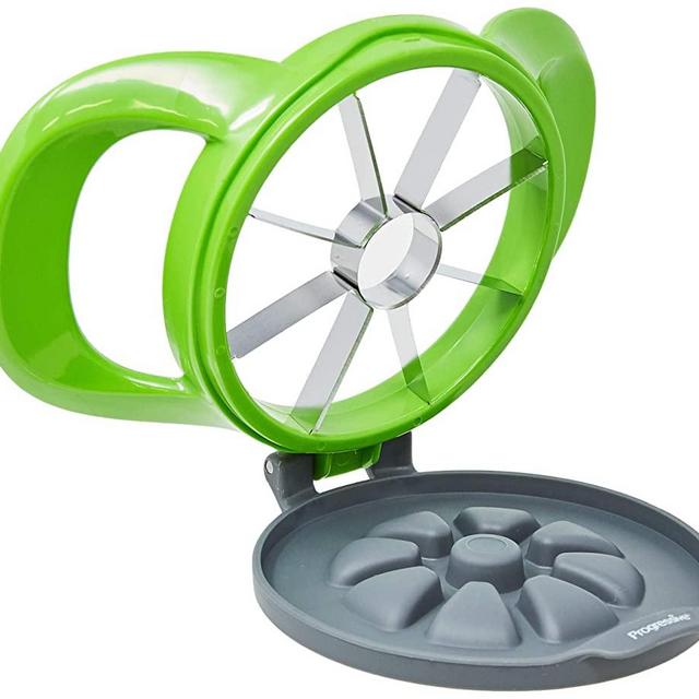 Prepworks by Progressive Wedge and Pop Apple and Pear Slicer, 8 Slices, Attached Safety Cover Protect Fingers while In-Use and Blades while in Storage
