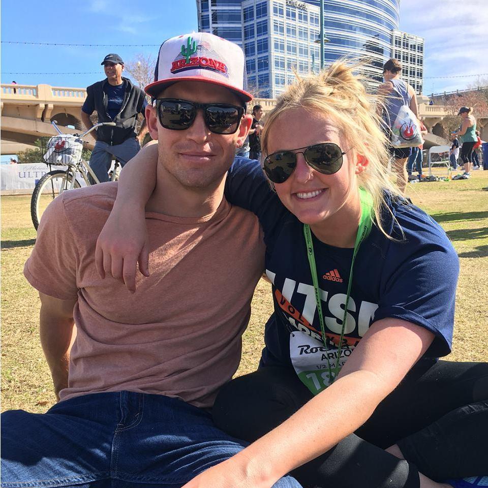 Why Mike was okay with getting up at 4am to watch me run a very slow half marathon in Phoenix is beyond me, but cheers to the support and post-race beers.