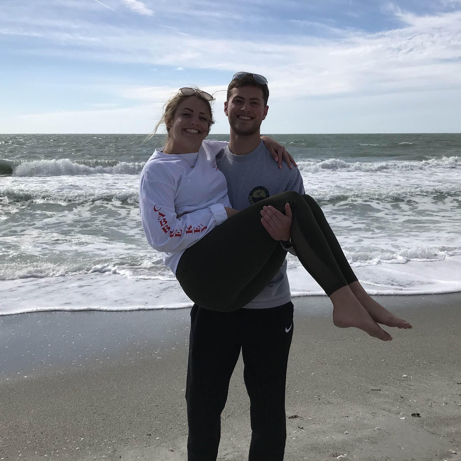 Our first trip on an airplane together to Captiva, Florida with some college friends to stay with Sarahs parents! March 2018