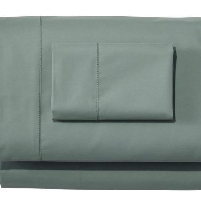 280-Thread-Count Pima Cotton Percale Sheet Set Sea Green