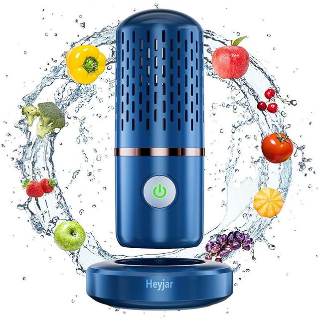 Fruit and Vegetable Washing Machine,Aquapur Fruit Cleaner Device,Fruit Purifier for with OH-ion Purification Technology for Cleaning Fruit,Vegetable,Rice,Tableware (Blue)