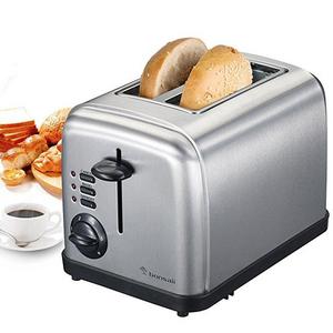 Bonsaii T860 2-Slice Stainless Steel Toaster with Extra Wide Slots and Variabel Temperature Control; Bagel, Defrost, Cancel Buttons and Easy Clean Removable Crumb Tray