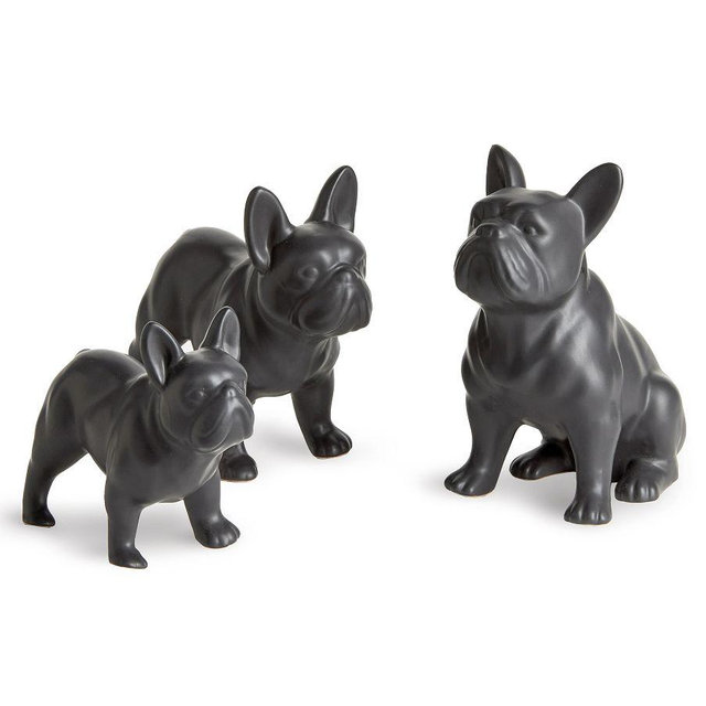 Handcrafted Frenchie Trio Decorative Objects, Set of 3 – Bronze