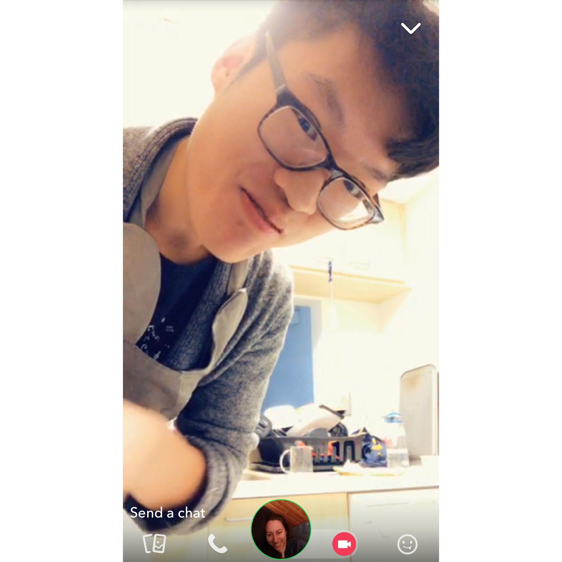 Messages from afar - Daily video calls with Alex were all that kept Nina sane while she was working in Germany in the winter.