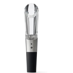 Rabbit W6127 Wine Aerator and Pourer, Clear and Stainless Steel Design, Easy to Use for Enhancing Wine Flavor and Smooth Pouring