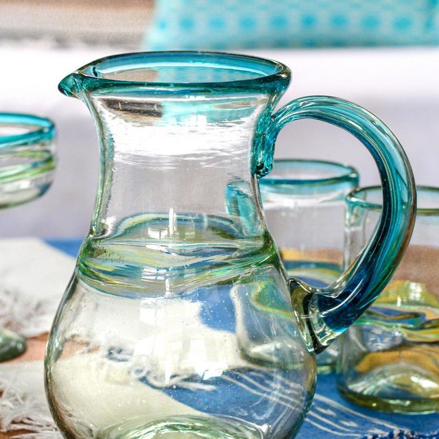 Hand Blown Glass Pitcher