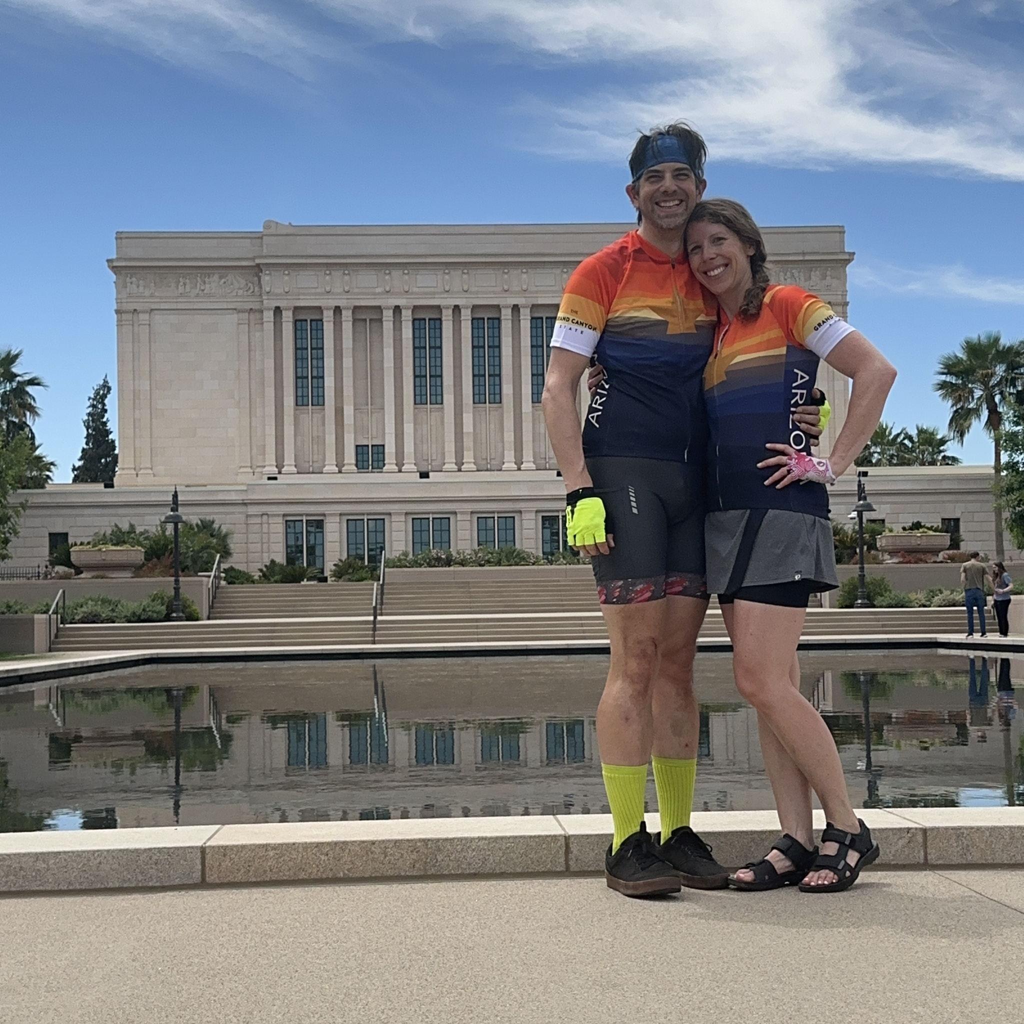 Cycling to the Mesa, AZ temple