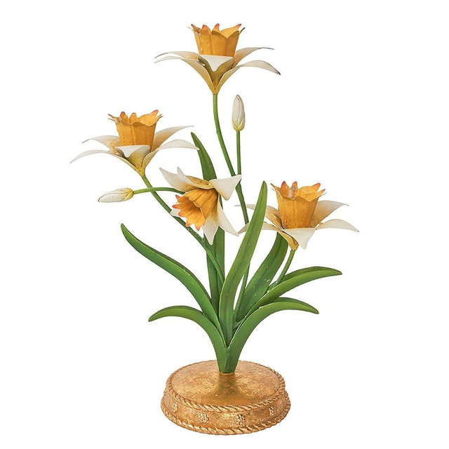 Juliska Meadow Walk Iris 14" Centerpiece Candelabra - Yellow