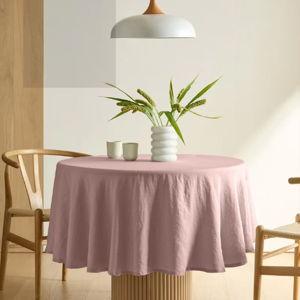 European Linen Tablecloth - Dusty Mauve - 70" Round
