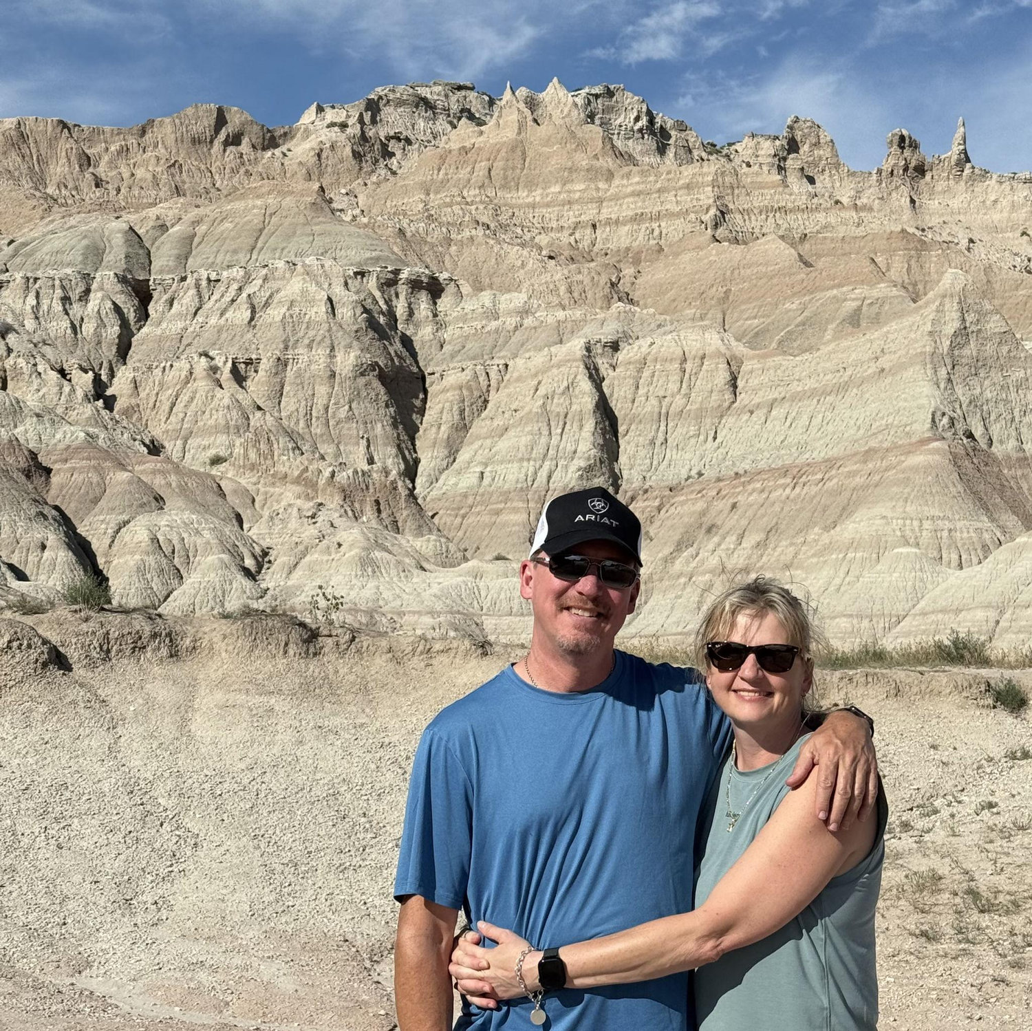 With a truck, a trailer, a horse, 2 dogs, a son, and a U-haul truck...even through the Badlands