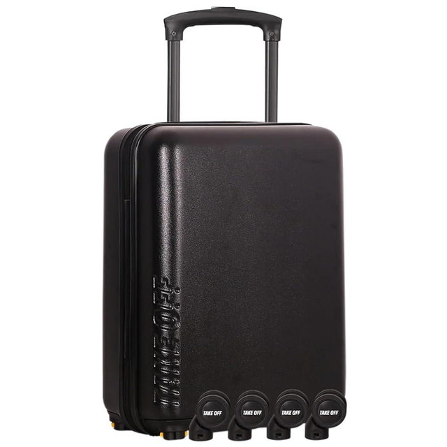 TAKE OFF Luggage 3.0 - Personal Item, 18x14x8 Inches, Underseat Suitcase with Removable Wheels, Hard Shell Luggage, Small Carry On Overnight Weekender, Airport & Travel Essentials, TSA Approved, Black