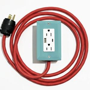 New! Extō Smart USBC Mint - The First Smart Charging USB Type C® Power Extension - USBC Dual-Outlet 15AMP Power Cord