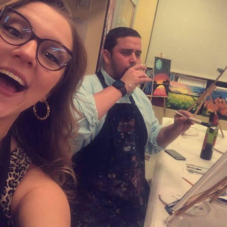 Our first (and only) Paint and Sip together