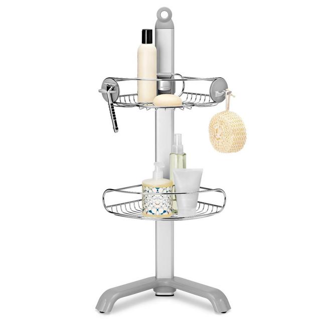 simplehuman Corner Shower Caddy Stainless Steel/Anodized Aluminum Silver