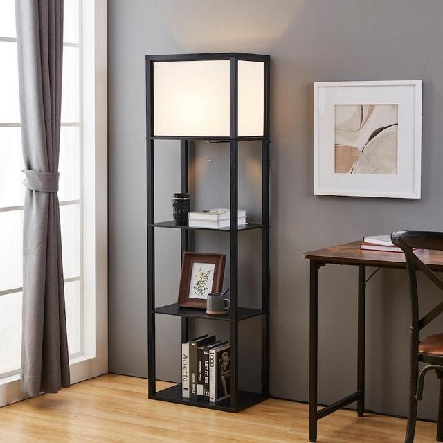 Floor Lamp with Shelves