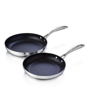 Scanpan - CTP Mirror Polished Stainless Steel 2-Piece Fry Pan Set - 100% Exclusive