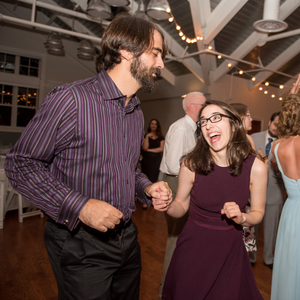 Dancing at Kayla's wedding, August 2018