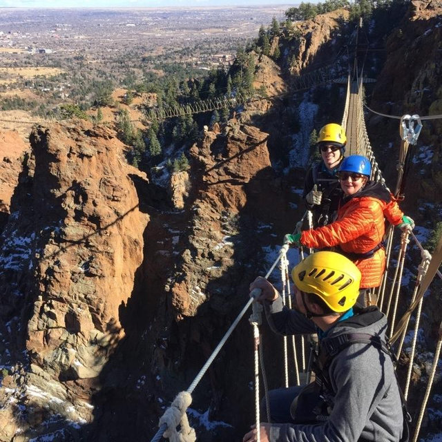 Honeymoon - Zip lining Fins Course at Gardens of the Gods