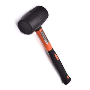 Edward Tools Rubber Mallet Hammer 16 oz - Durable Eco-friendly Rubber Hammer Head for Camping, Flooring, Tent Stakes, Woodworking, Soft Blow Tasks without Damage - Ergonomic Grip Handle