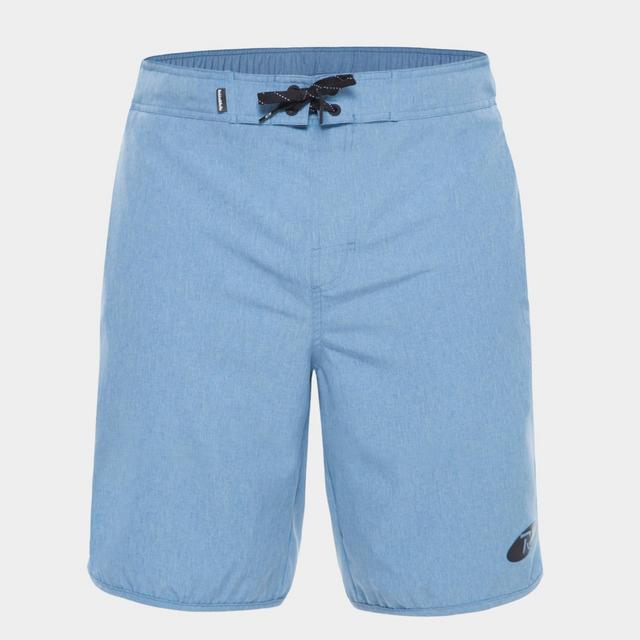 Rokka&Rolla Men's 9" Stretch Board Swim Trunks-Light Blue, size Large