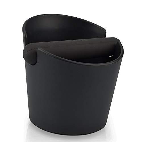 HOMEE Espresso Knock Box 4.8 Inch Shock-Absorbent Durable Barista Style Knock Box With Removable Knock Bar and Non-Slip Base Gift (Round)