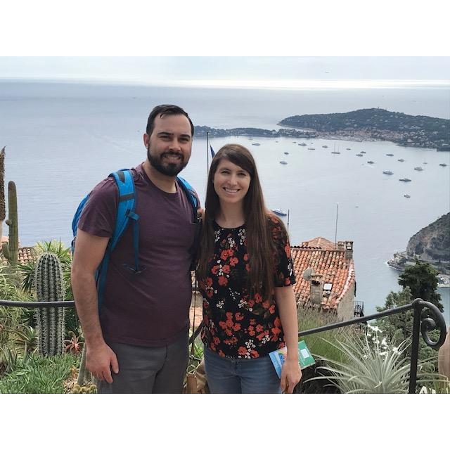 Beautiful view in The Exotic Garden of Eze, France.