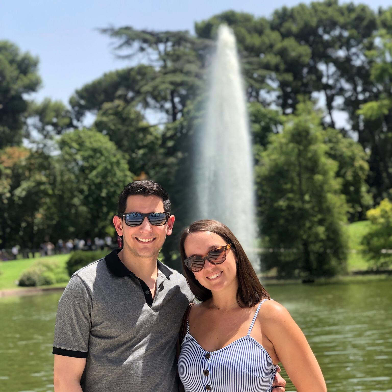 Exploring Madrid - we would get engaged that evening at dinner :)