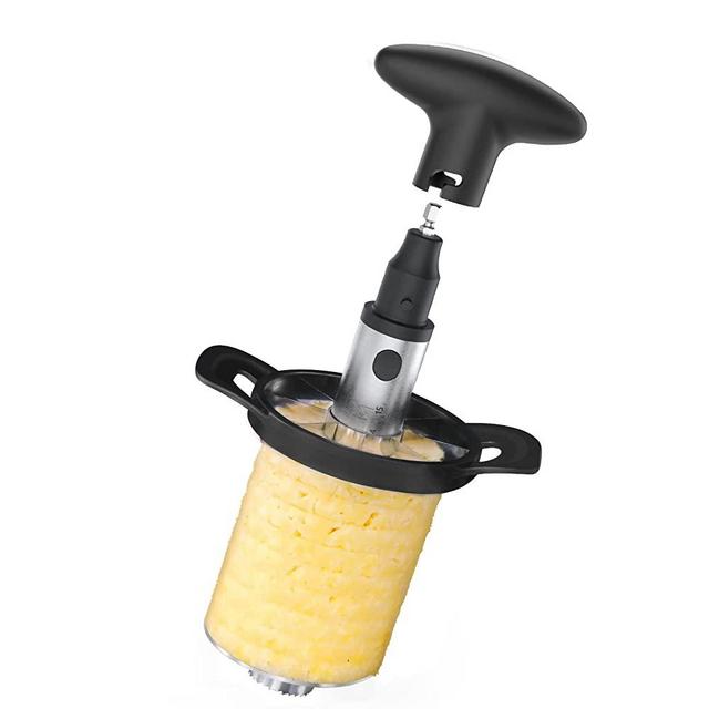 Newness Pineapple Corer Cutter, [Upgraded, Electric & Manual] Stainless Steel Fruit Pineapple Slicer with Electric Drill Accessory [Easier & Faster], Durable Pineapple Core Remover Kitchen Tool