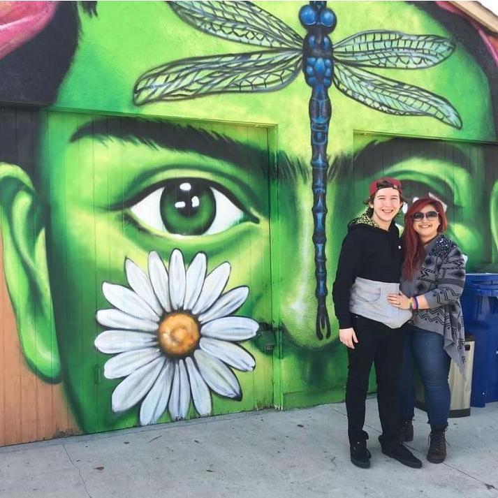 Enjoying art in California