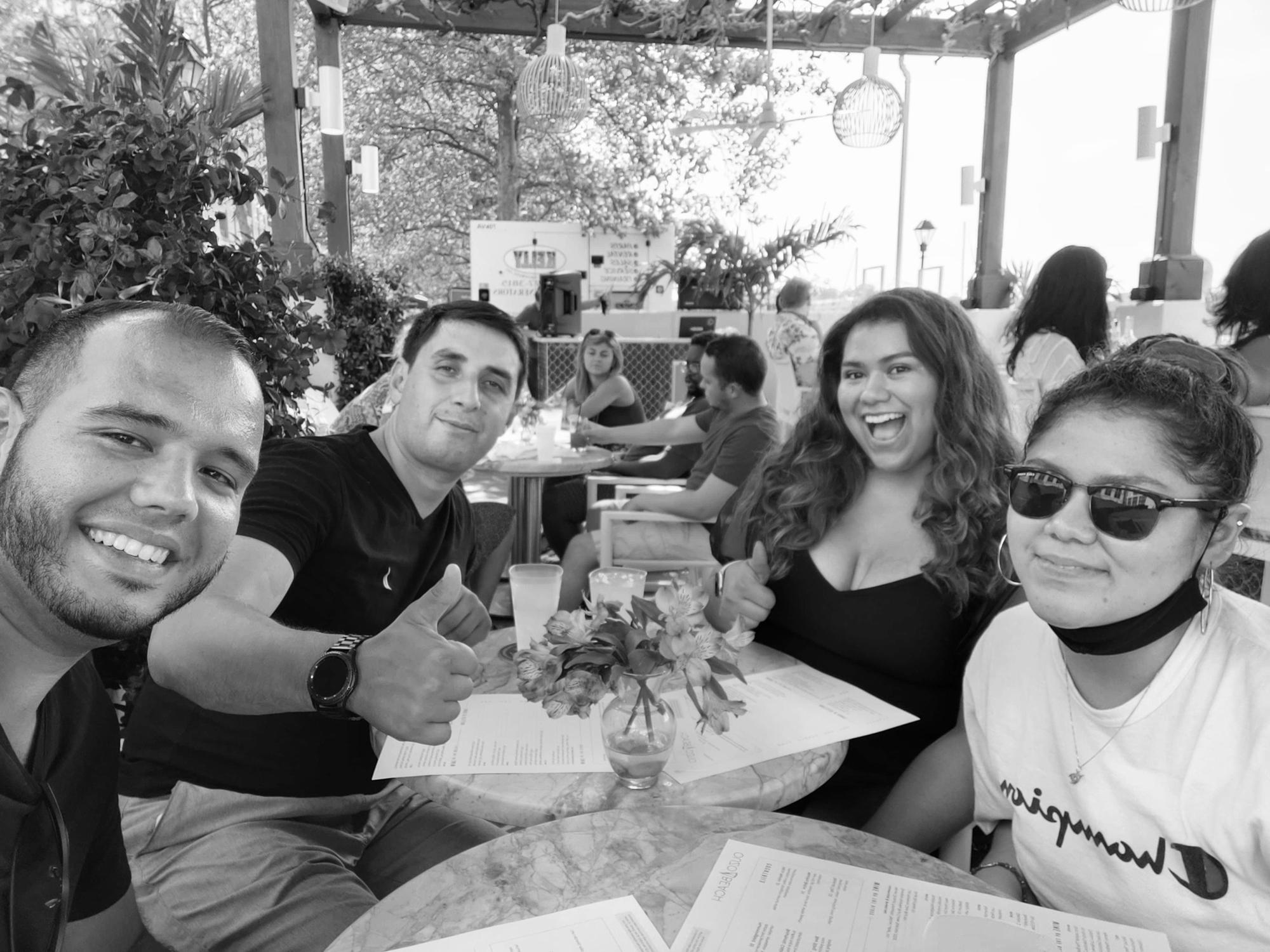 With the besties!