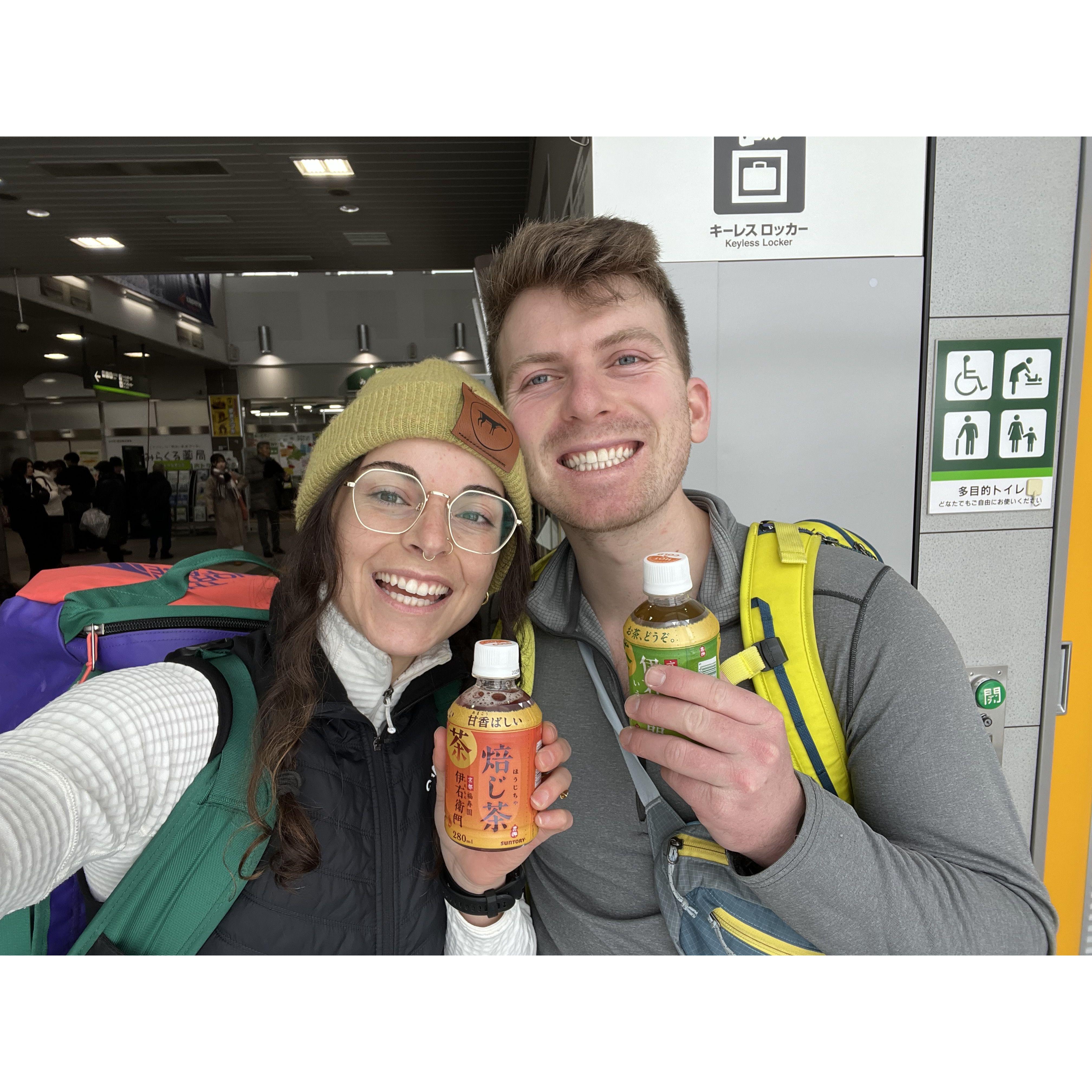 On the train in Japan