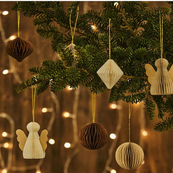 Elio Paper Christmas Ornament Box (Set of 9) - Bella Maison