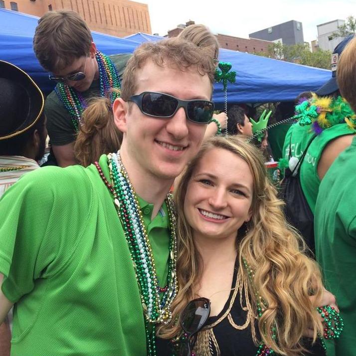 Our first year dating and first St. Pat's celebration!