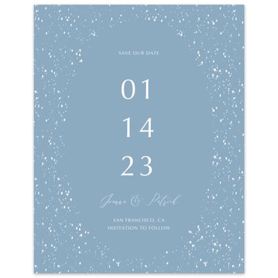 Sky, Blue Wedding Digital Save the Date - Glacier Frame