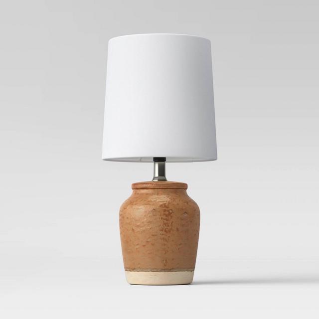 Textural Ceramic Mini Lamp (Includes LED Light Bulb)Rust - Threshold™