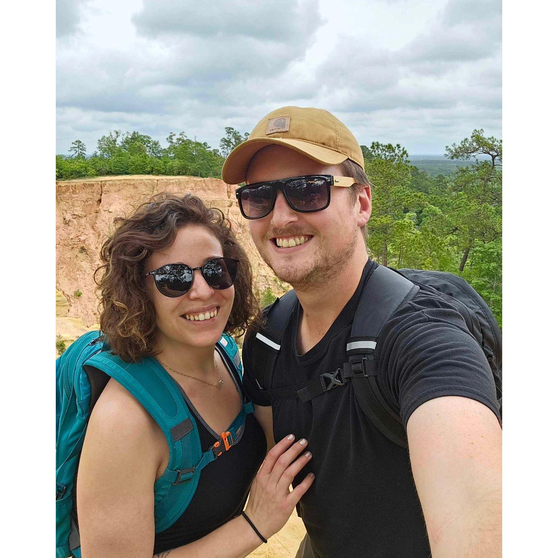 Hiking off-trail at Red Bluff, MS