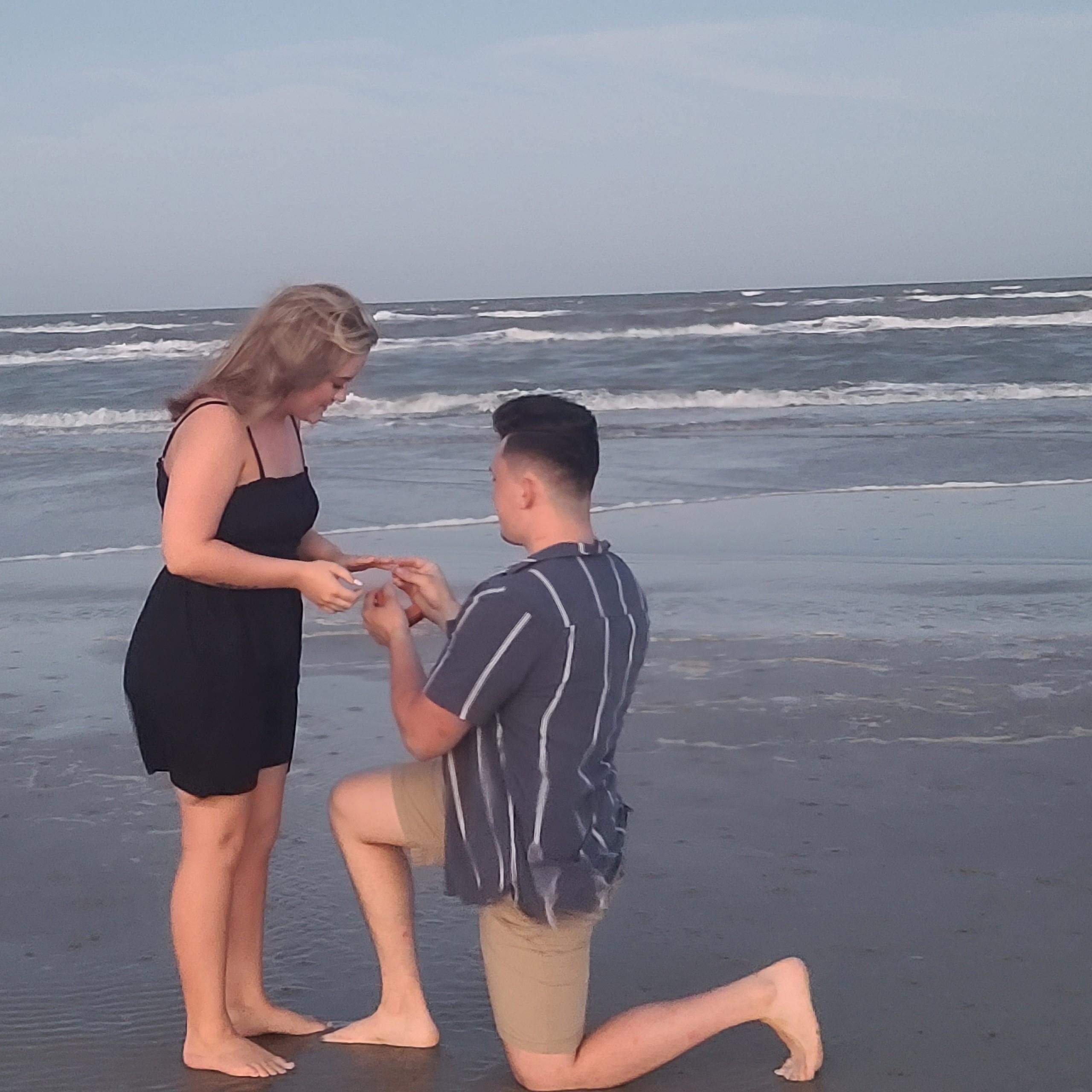 When Daniel proposed on Mustang Island!
