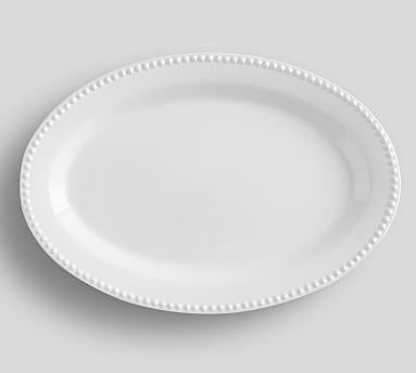 Emma Oval Serving Platter-White