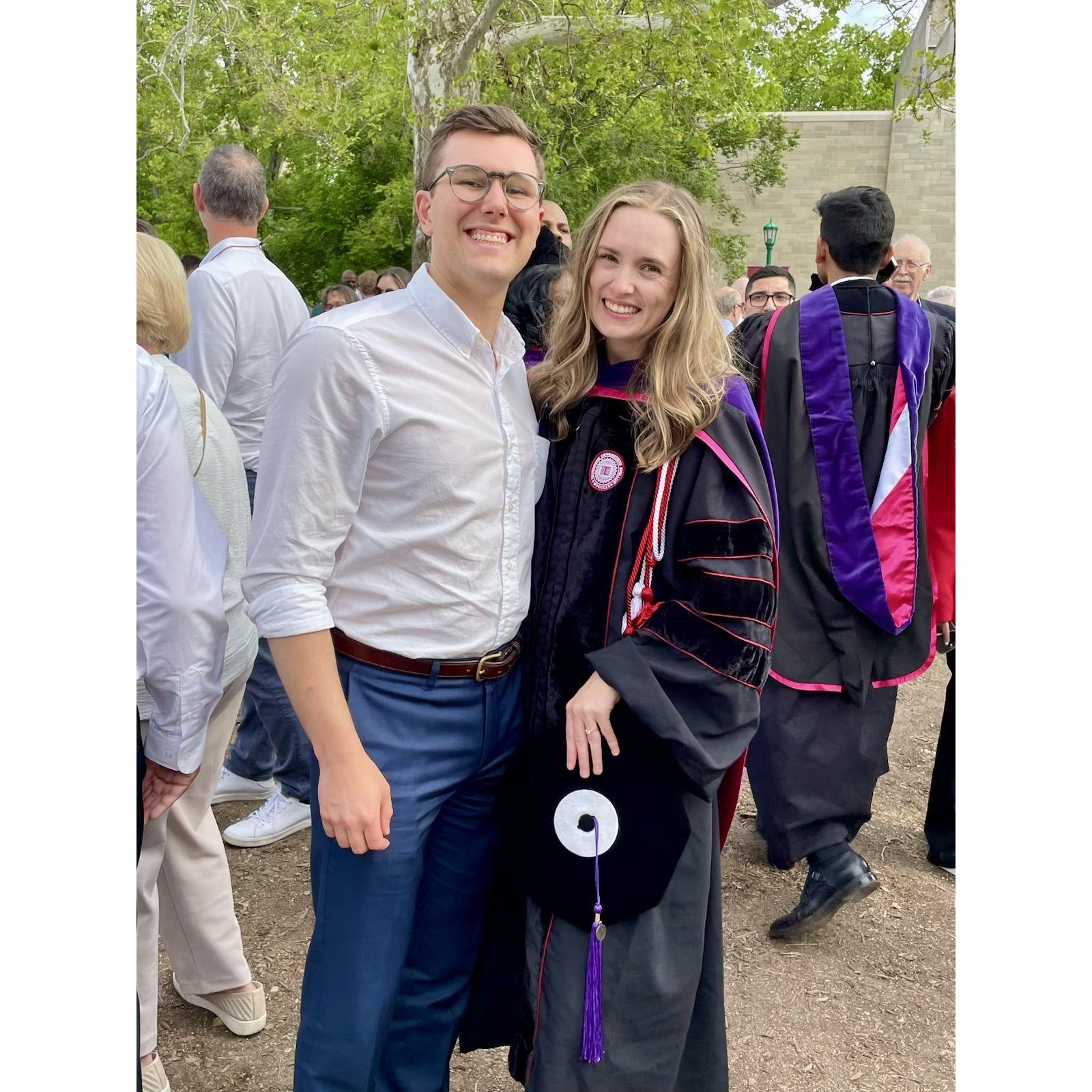 Celebrating Kate's law school graduation. Cameron's constant love and support helped Kate cross the finish line!