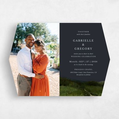 Black Diamond Wedding Invitation - Zaldia Photo